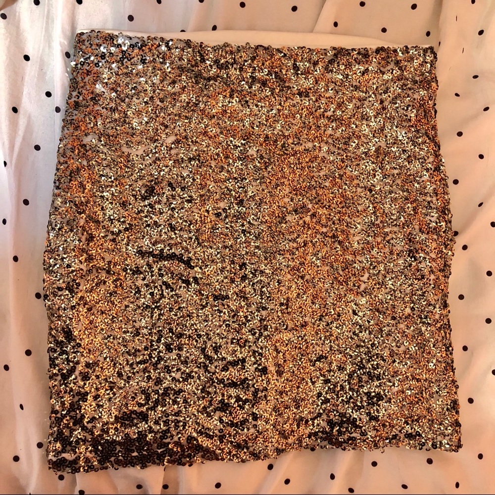 Gold Sequin Skirt